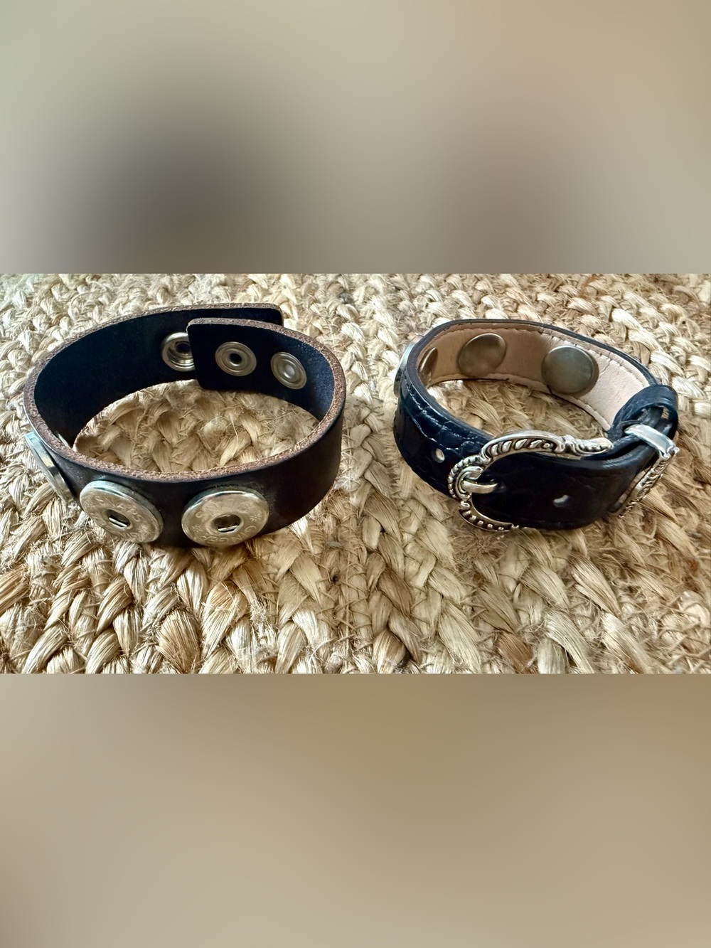 Black Snap Strap bracelets